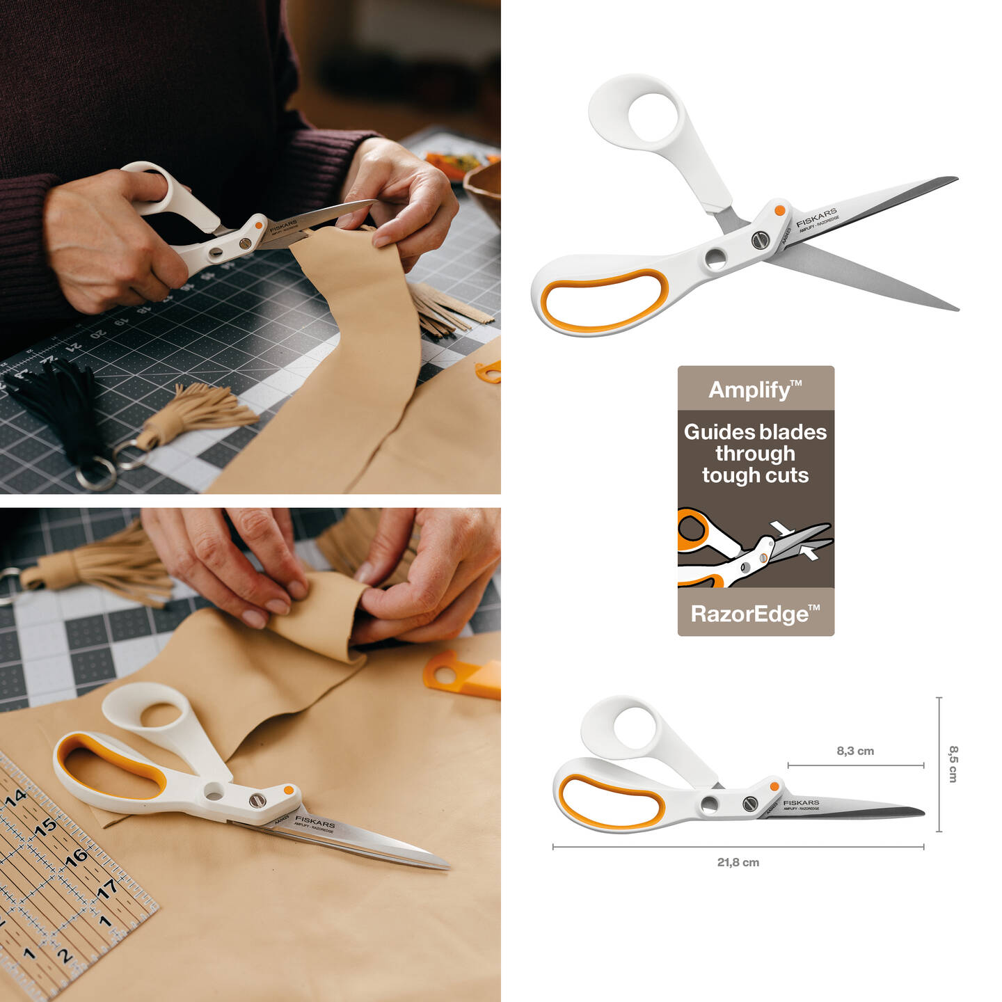 Fiskars Amplify käärid 21cm
