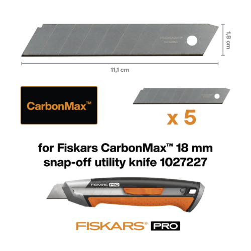170150 1027232_Fiskars CarbonMax varutera 18mm 5tk_1