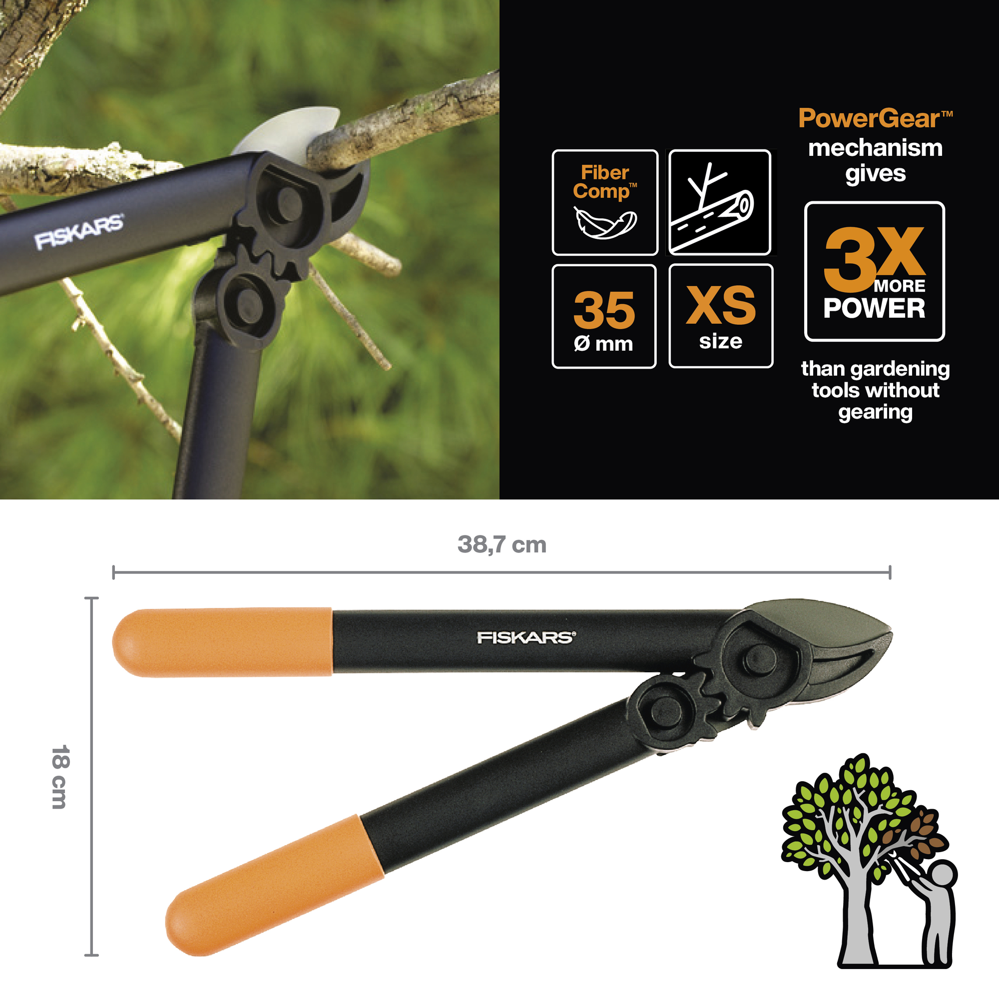 F-112170 1000581_Fiskars PowerGear lõikur S alasiga L31_1