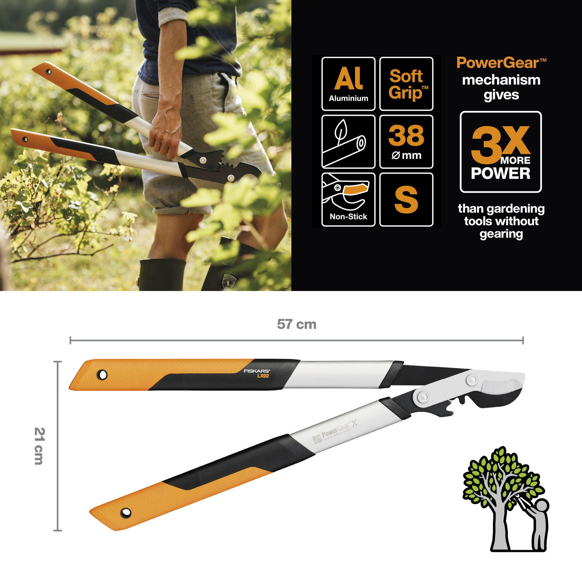 F-112260 1020186_Fiskars PowerGear X lõikur S LX92_1