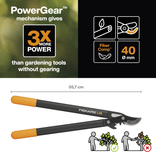 F-112300 1001553_Fiskars PowerGear lõikur M L76