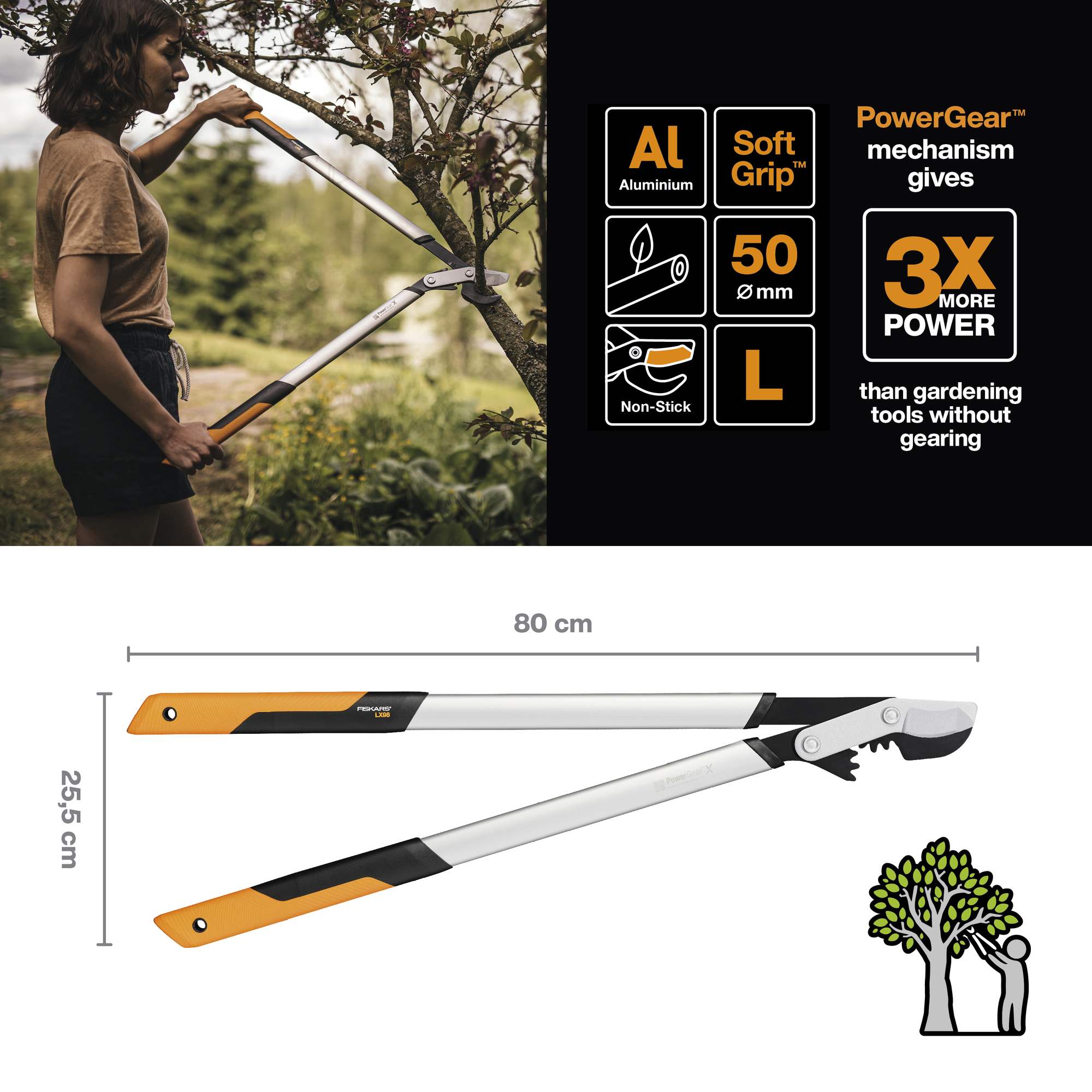 F-112490 1020188_Fiskars PowerGear X lõikur LX98_1