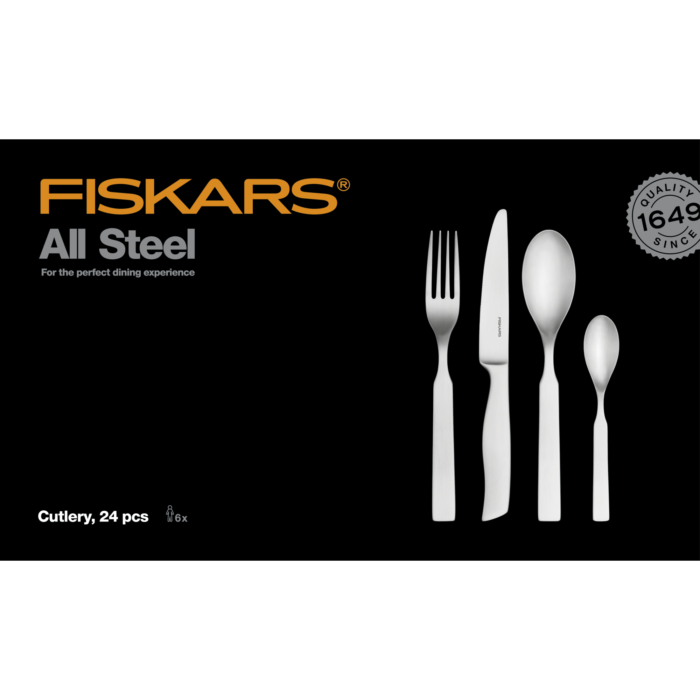Fiskars All Steel söögiriistakomplekt 24-osaline