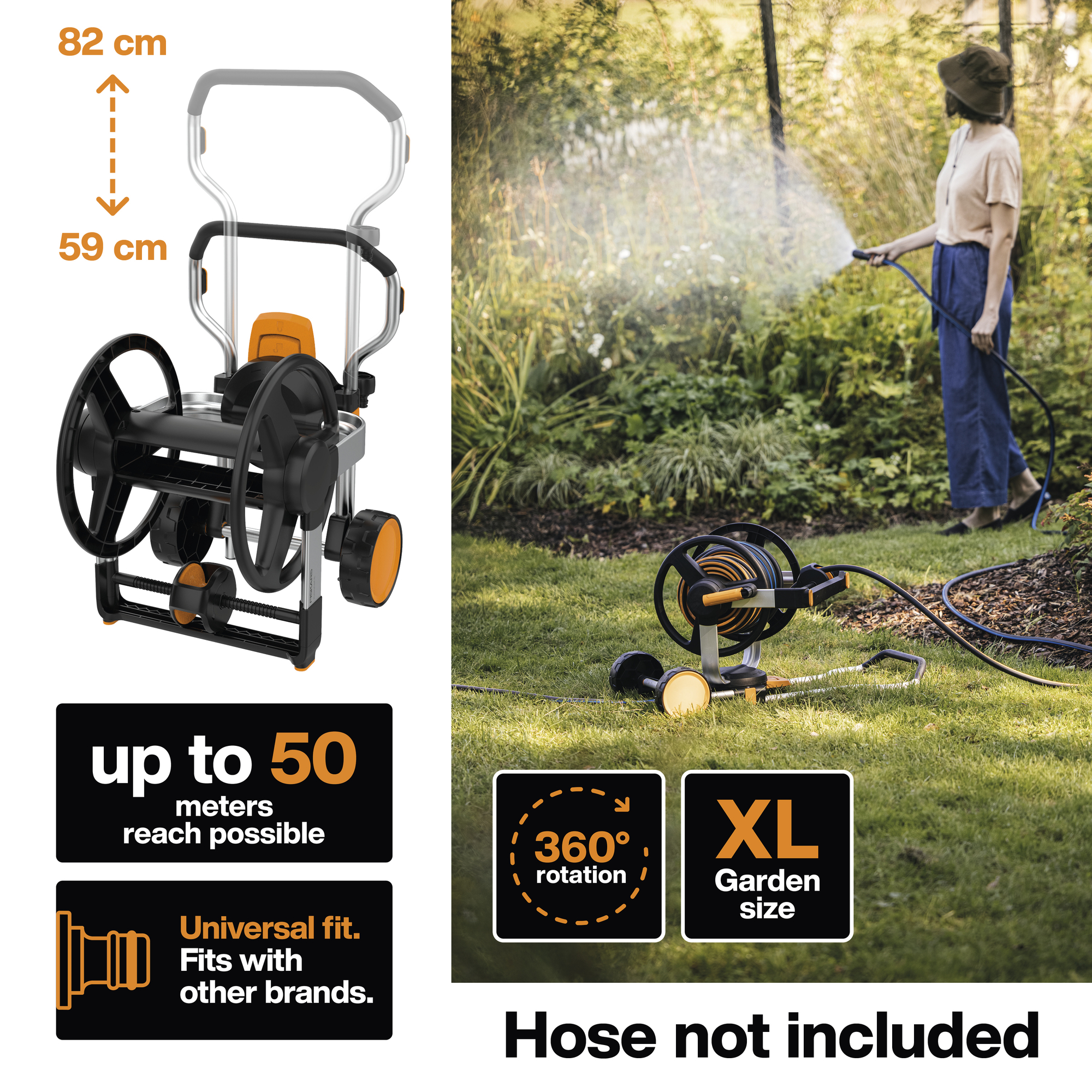 Fiskars voolikukäru XL