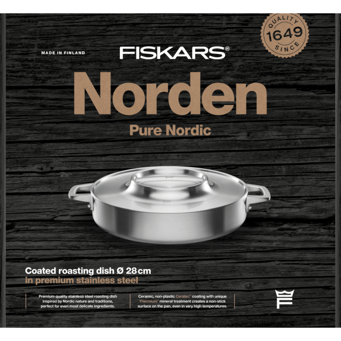 Fiskars Norden Steel ahjupann 28cm Ceratec