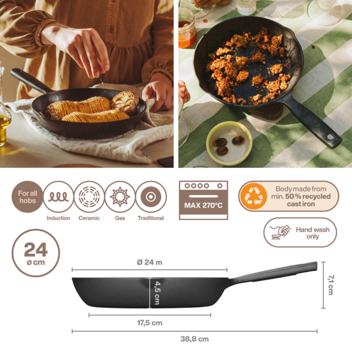 Fiskars Folken malmpann 24cm