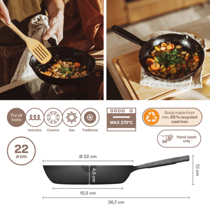 Fiskars Folken malmpann 22cm