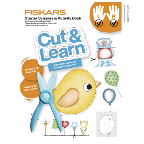 Fiskars algaja käärid ja tegelusraamat 2+