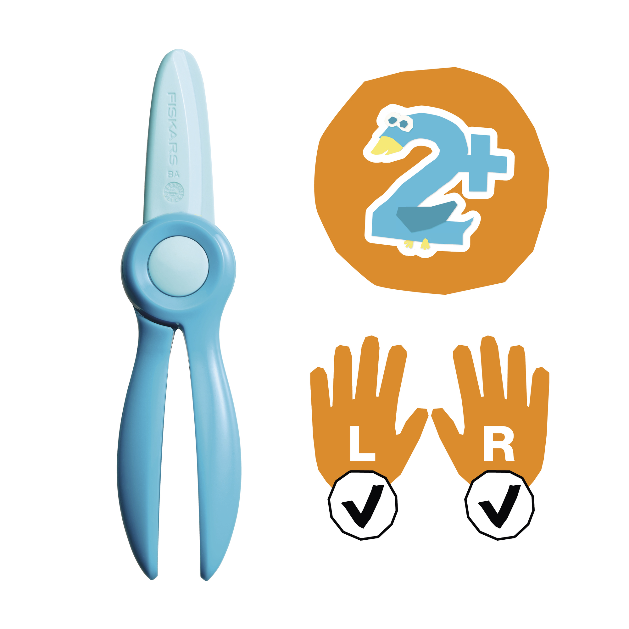 Fiskars algaja käärid ja tegelusraamat 2+