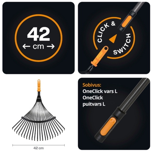 139013 1080675_Fiskars OneClick muru- ja lehereha metall