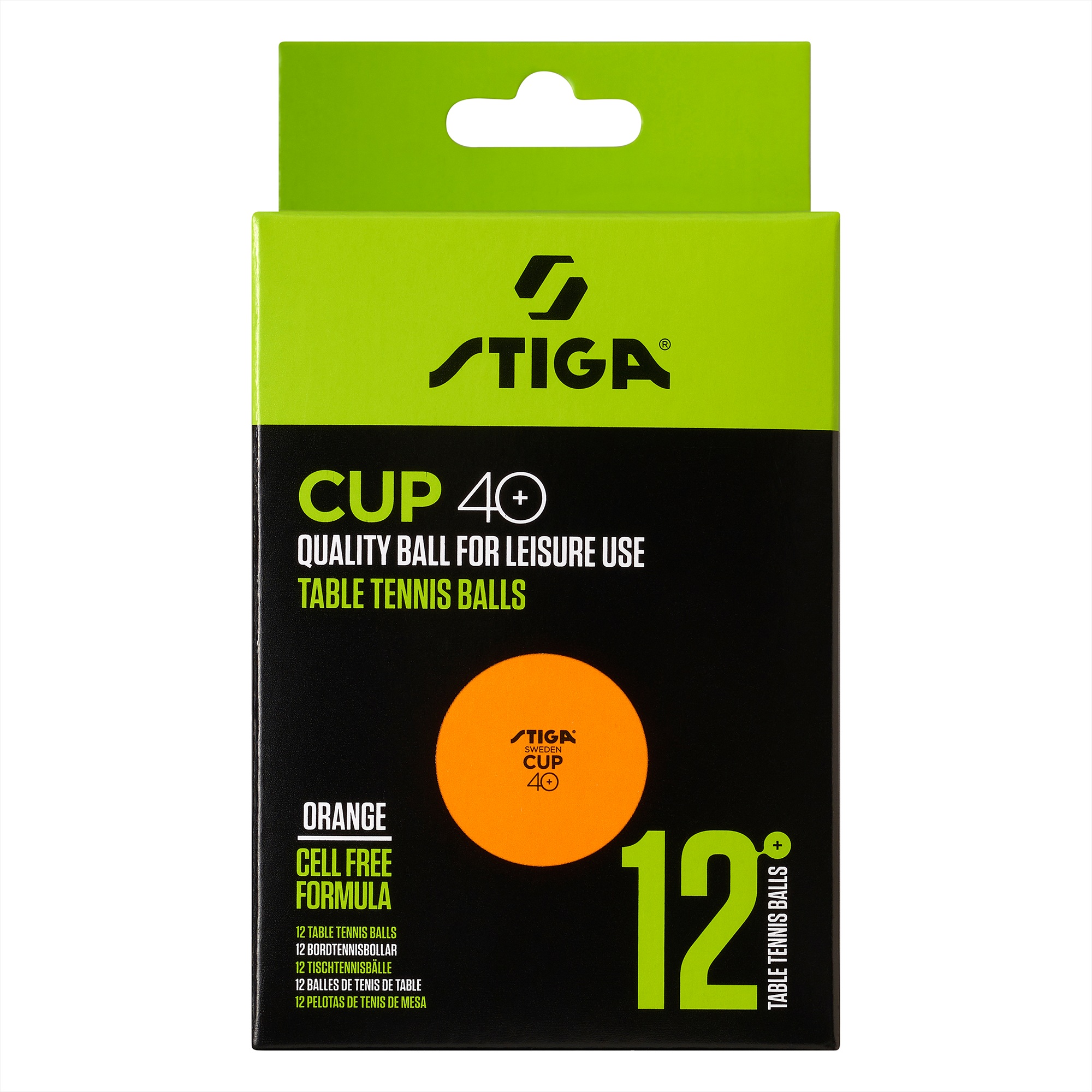 1110-2503-12 Stiga lauatennisepallid CUP 40+ oranžid 12tk