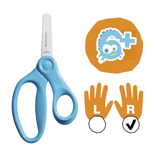 Fiskars käärid ja tegelusraamat 6+