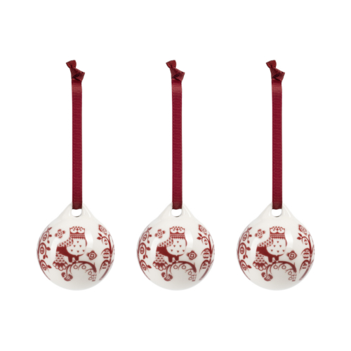 iittala Taika klaaspallid granaatpunane 3 tk 
